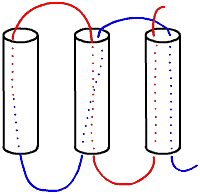ベルト部分 竹ビーズ 編み図