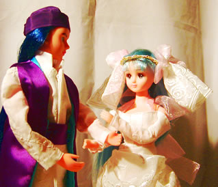 ＤＱ５主人公と花嫁フローラ　手を取って