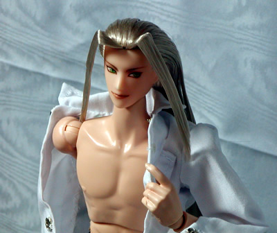 セフィロス シャツ 着る途中