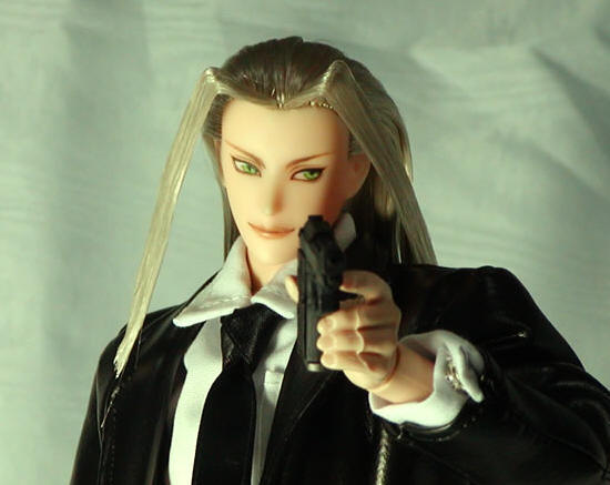 セフィロス　スーツ　銃を向ける